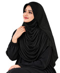 MEHAR Faeezah DD Dual-Texture Hijab for Women - Black / Chocolate / Formal Grey
