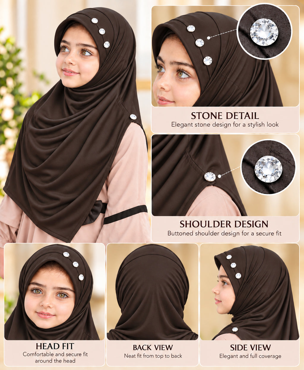 MEHAR Riya Hijab for Girls - Breathable