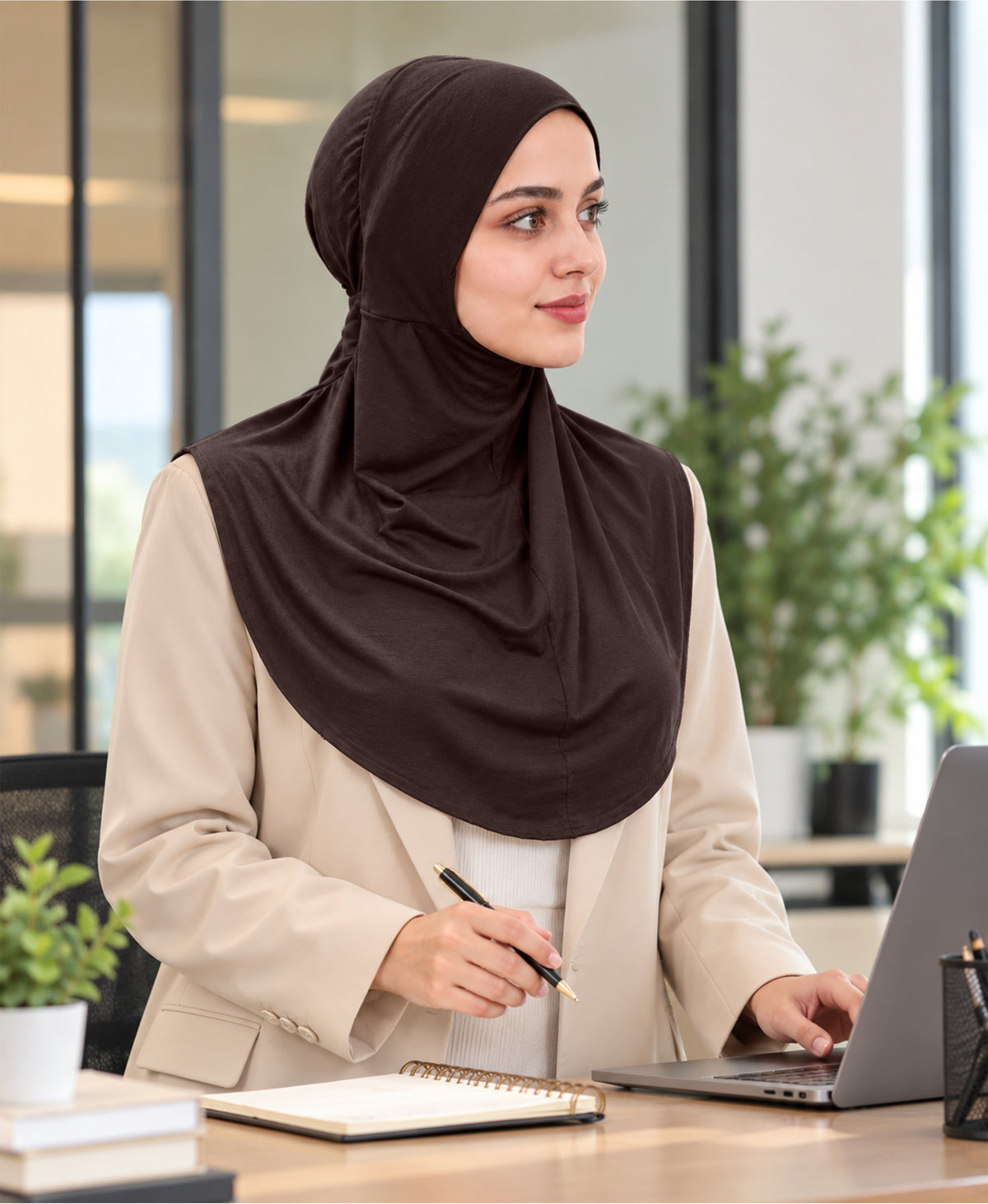 [PILOT] MEHAR HIJAB Najla Ninja Cap for Women - Bamboo Modal Lycra, 6 Neutral Shades
