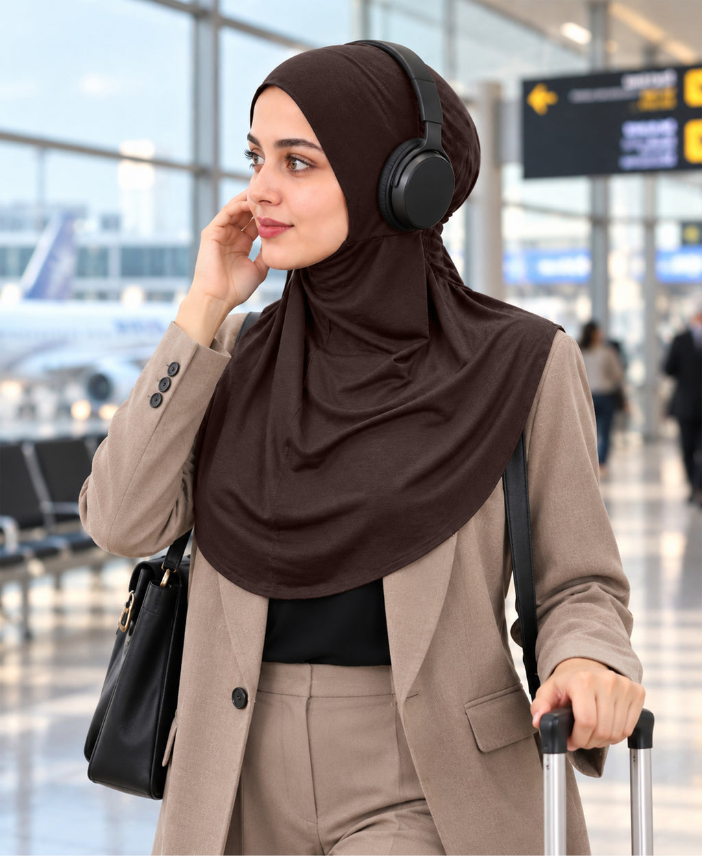 [PILOT] MEHAR HIJAB Najla Ninja Cap for Women - Bamboo Modal Lycra, 6 Neutral Shades