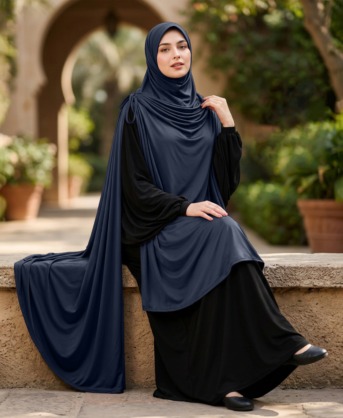 MEHAR HIJAB Ulema Long Hijab for Women - Polycotton, Breathable