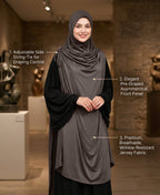 MEHAR HIJAB Ulema Long Hijab for Women - Polycotton, Breathable