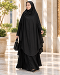 MEHAR Nazneen Long Khimar for Women Nida fabric - Mehar signature Jersey Cap, Ready-to-Wear