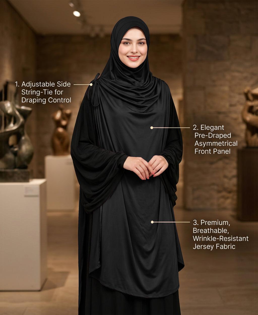 MEHAR HIJAB Ulema Long Hijab for Women - Polyster, Breathable