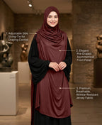 MEHAR HIJAB Ulema Long Hijab for Women - Polyster, Breathable