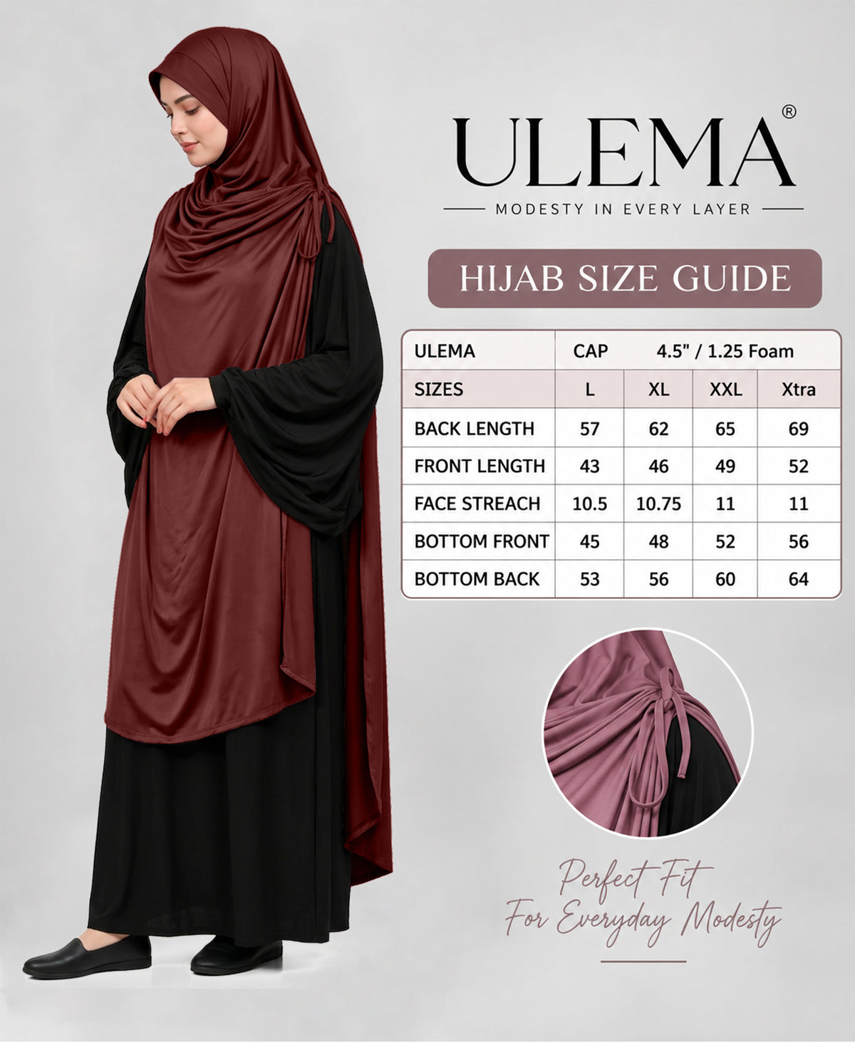 MEHAR HIJAB Ulema Long Hijab for Women - Polyster, Breathable