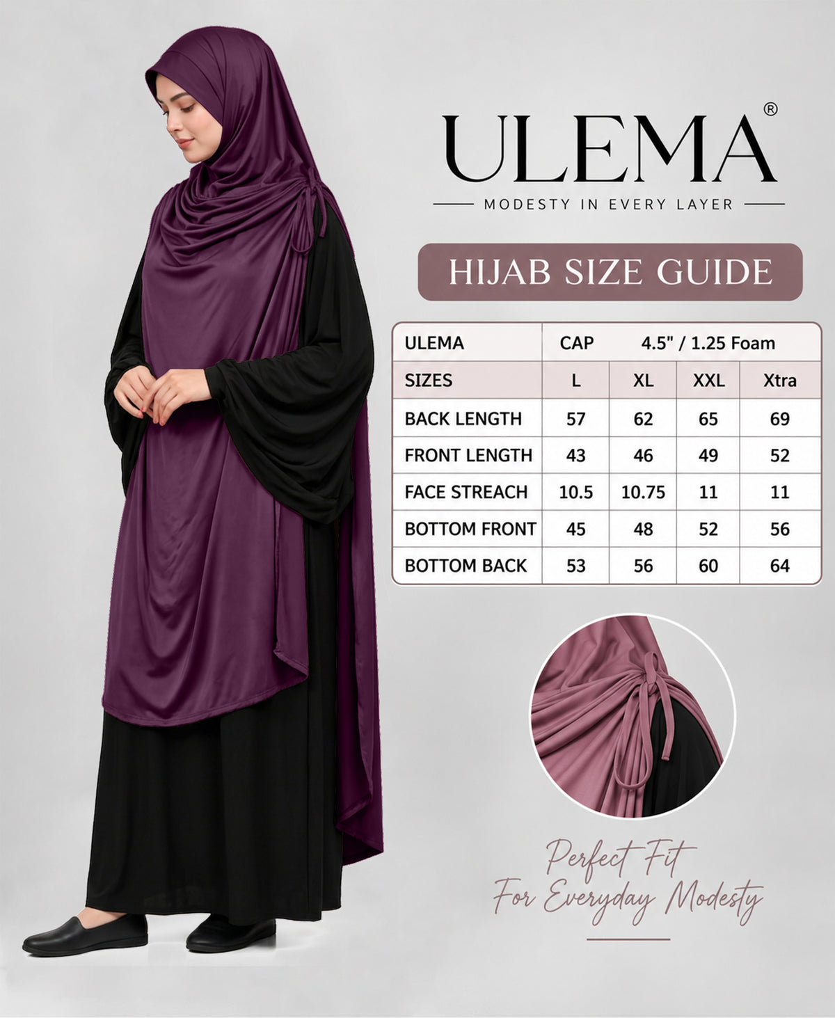 MEHAR HIJAB Ulema Long Hijab for Women - Polyster, Breathable