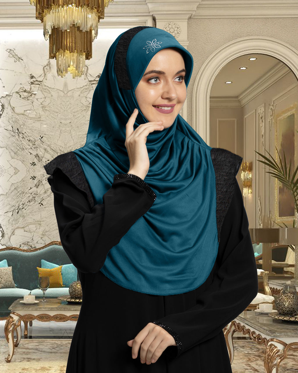 Mehar Hijab's Modest Women's Designed Stylish Cut Naaz Hijab