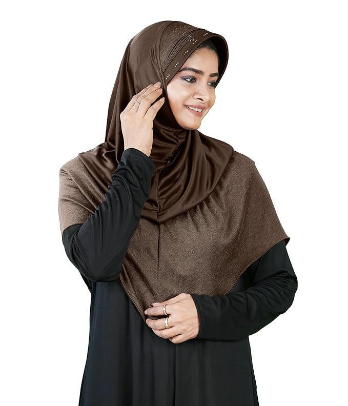 Mehar Hijab Muslim Women's Dual Layer & Dual Texture Fabric Zaira Hijab
