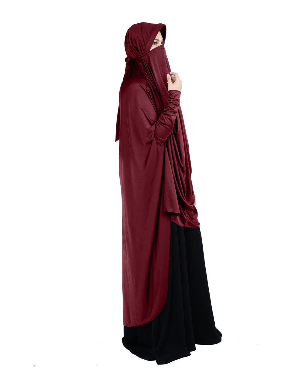 Mehar Hijabs Safia Face Mask Long Hijab for Women – Full Coverage Khimar