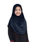 Mehar Diya Hijab for Girls – Premium Black Ready-to-Wear Islamic Hijab |