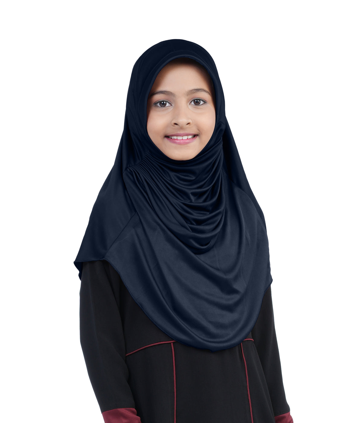 Mehar Diya Hijab for Girls – Premium Black Ready-to-Wear Islamic Hijab |