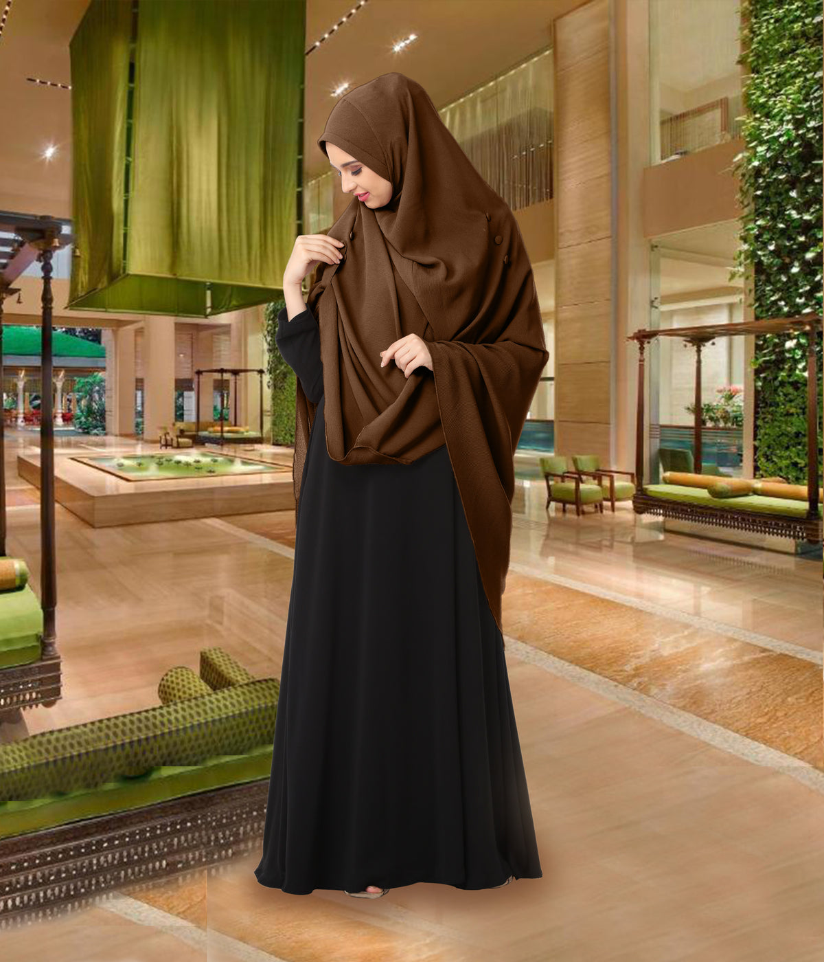 Modest Women's Stylish Rich Premium Texture fabric Crepe Long Hijab HEERA HAMDA