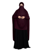 Mehar Hijabs Safia Face Mask Long Hijab for Women – Full Coverage Khimar with In