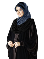 WOMEN'S STYLISH DUAL TONE AFEEFA HIJAB BLACK AND GREY