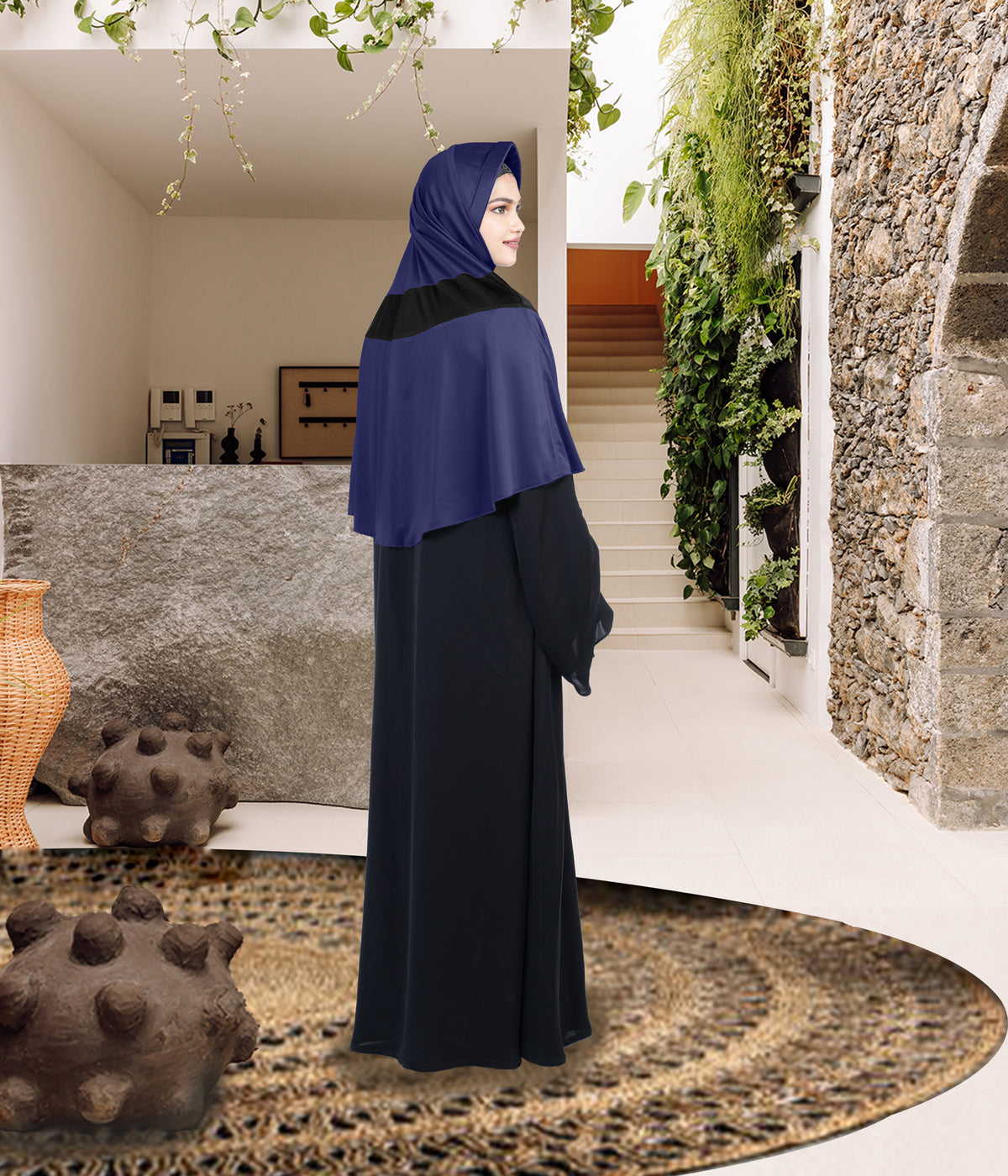 Mehar Shakira Elegant Dual-Tone Knot Hijab