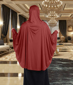 Women's Stylish Soft Rich Polyester Fabric Hanana Sleeve Hijab F Size
