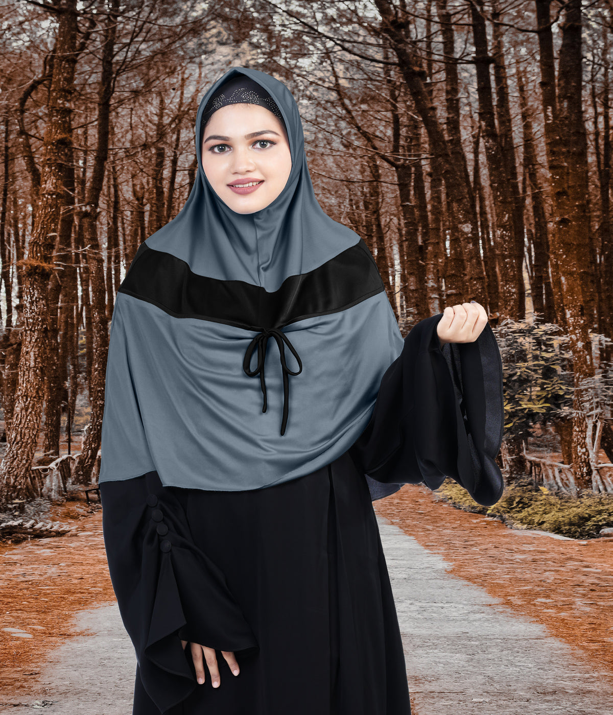 Mehar Shakira Elegant Dual-Tone Knot Hijab