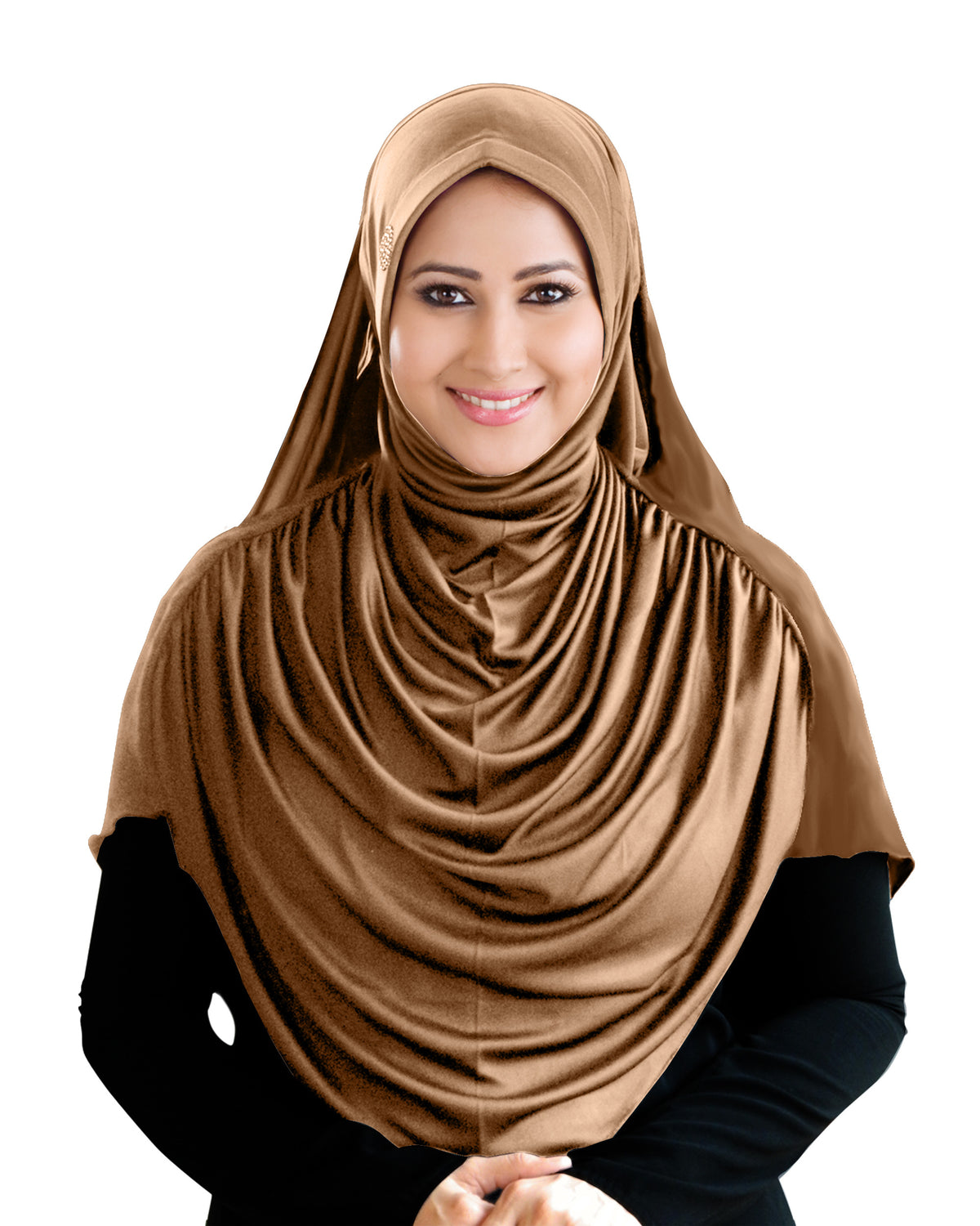 Modest Women's Fleeted Stylish Feel Good Fabric FAEEZAH Hijab Gold