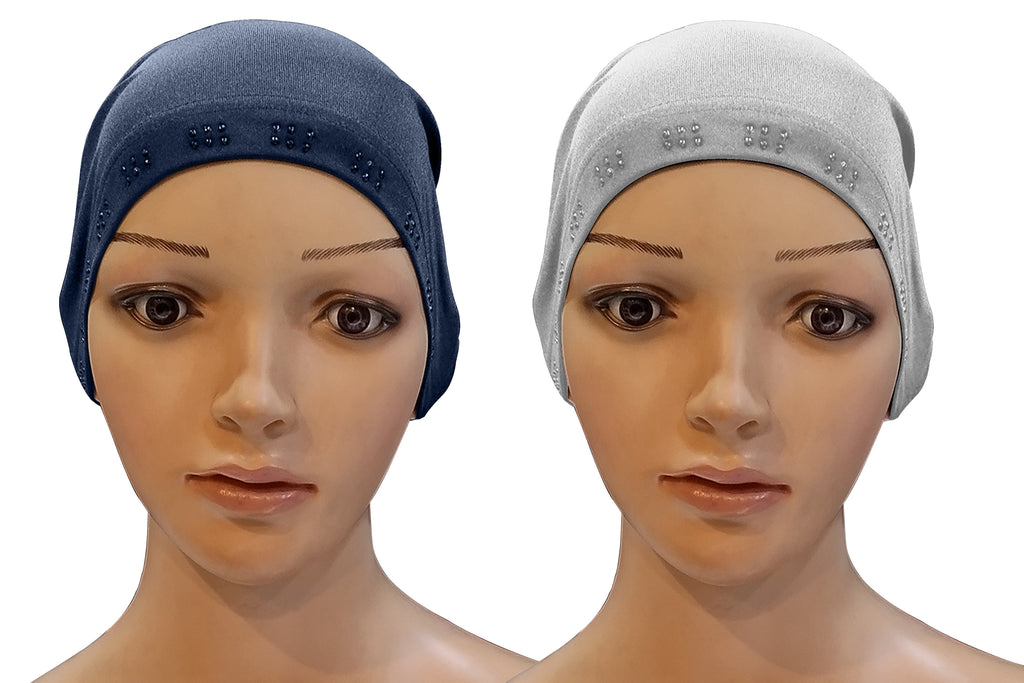 Mehar Hijab Women's Hair Bonnet SD Cap (set of 2)