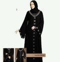 Mehar Modest Black Lazima abaya with stones