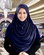 Modest Women's Fleeted Stylish Feel Good Fabric FAEEZAH Hijab Navy