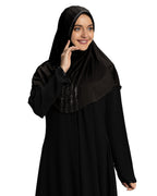 Modest Fashion Women's Soft feel good Fabric Manal Hijab Black
