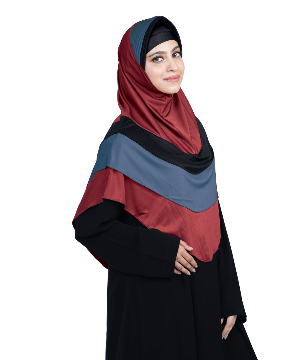 Mehar Hijab's Modest Women's Stylish Designs Layered Elegance Mehar Hijab' Hijab