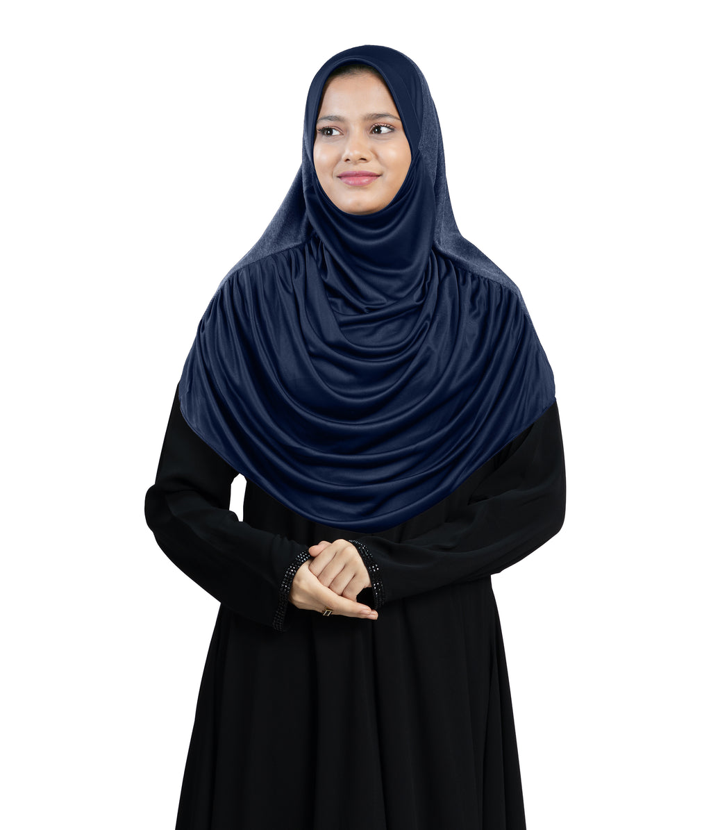 Mehar Faeezah DD Hijab – Dual-Drape Two-Tone Layered Hijab for Modest