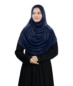 Mehar Faeezah DD Hijab – Dual-Drape Two-Tone Layered Hijab for Modest