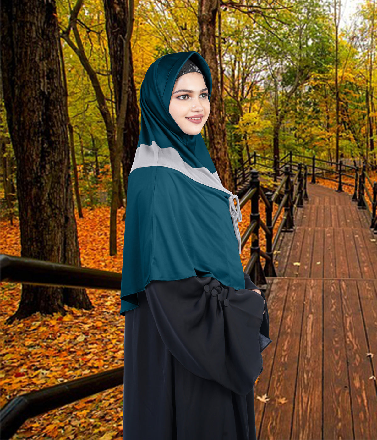 Mehar Shakira Elegant Dual-Tone Knot Hijab