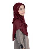 Mehar Little Nidha Hijab for Girls – Embellished with Embroidery & a