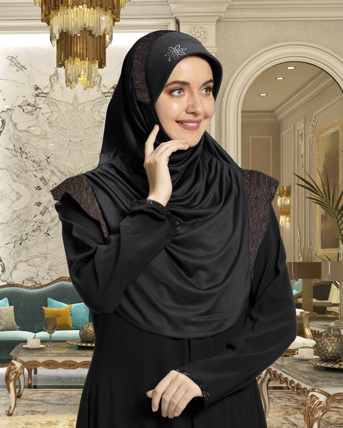 Mehar Hijab's Modest Women's Stylish Designer headwear Naaz Hijab