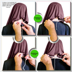Modest Women's Fleeted Stylish Feel Good Fabric FAEEZAH Hijab Coffee