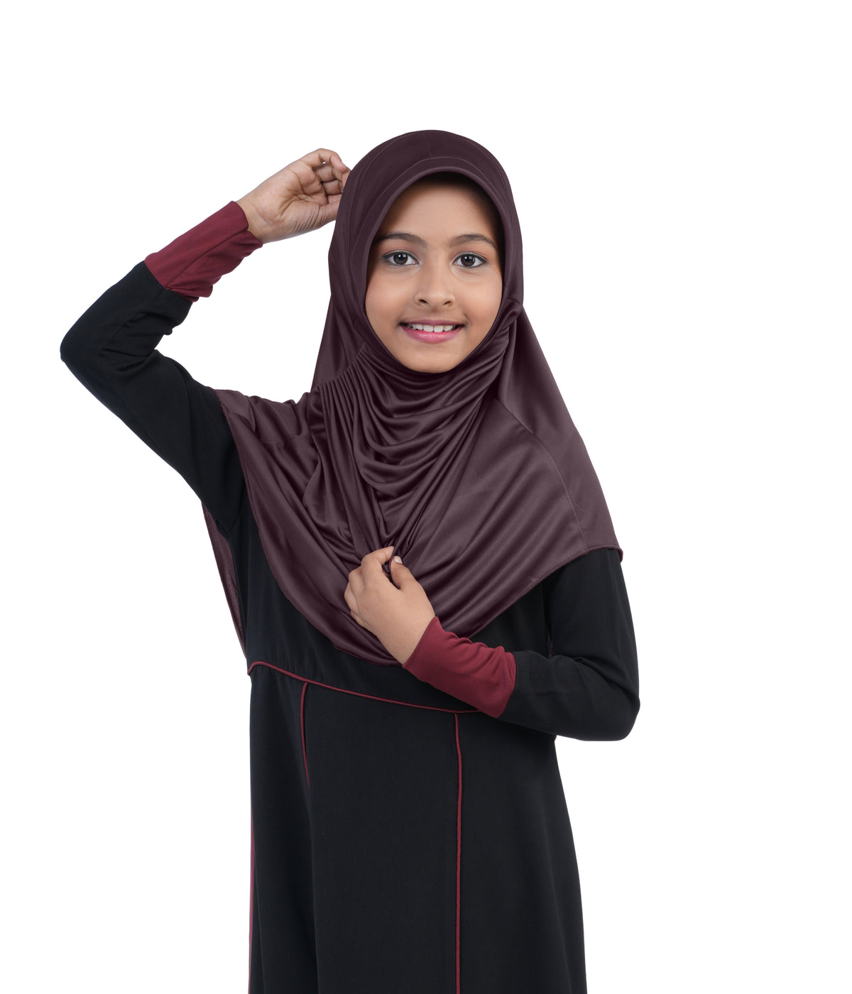 Mehar Diya Hijab for Girls – Premium Black Ready-to-Wear Islamic Hijab | Comfort