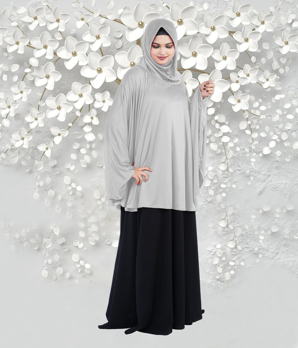 Women's Stylish Soft Rich Polyester Fabric Hanana Sleeve Hijab F Size