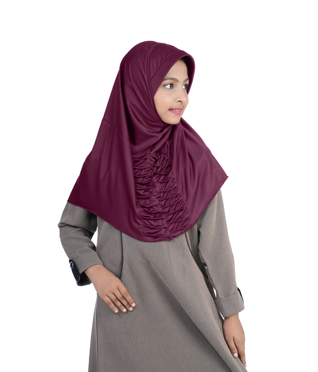Mehar Nisa Hijab for Girls Hijabs Modest Wear with Front Pleated Detailing –
