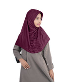 Mehar Nisa Hijab for Girls Hijabs Modest Wear with Front Pleated Detailing –