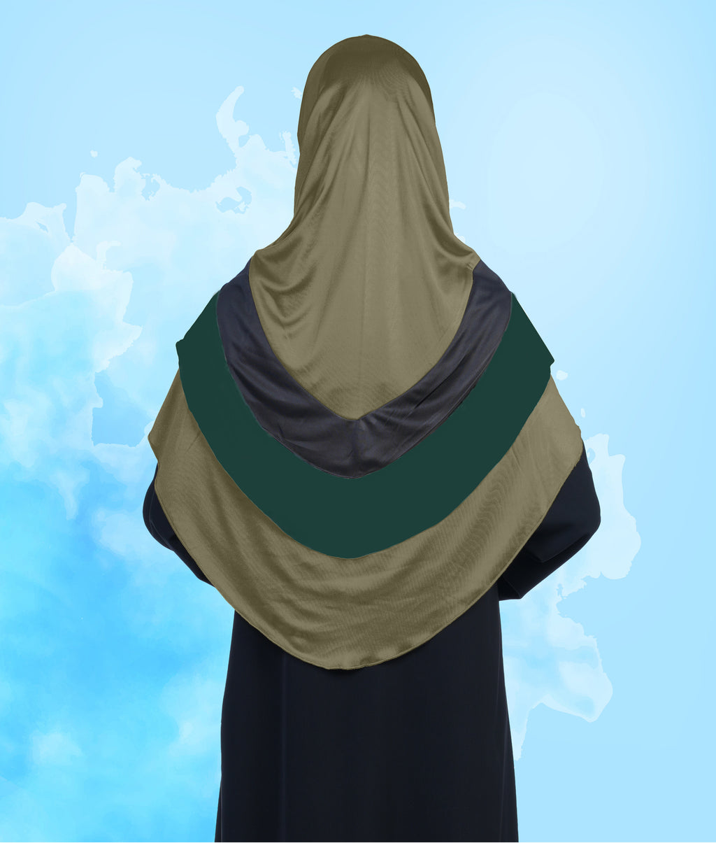 Mehar Hijab's Modest Women's Stylish Designs Layered Elegance Dilsha Color Blend