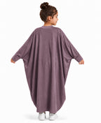 Little Mehariya Kids Lycra Abaya for Girls – Modest Batwing Sleeve Dress