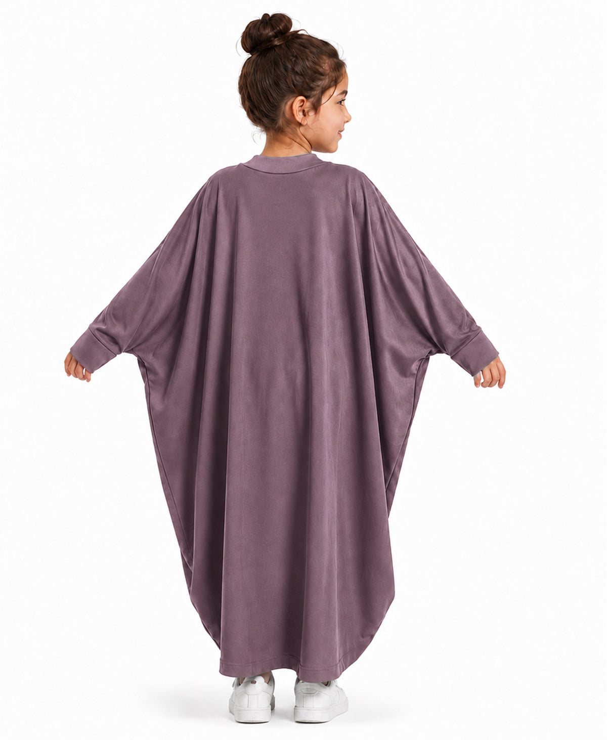 Little Mehariya Kids Lycra Abaya for Girls – Modest Batwing Sleeve Dress