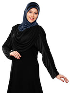 WOMEN'S STYLISH DUAL TONE AFEEFA HIJAB BLACK AND GREY