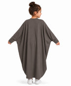 Little Mehariya Kids Lycra Abaya for Girls – Modest Batwing Sleeve Dress