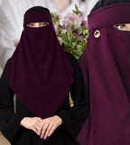 Muslim Modest Women's Sana Single Layer Niqab-Face Veil/Nosepiece