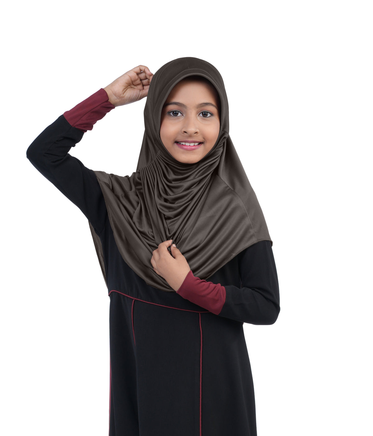 Mehar Diya Hijab for Girls – Premium Black Ready-to-Wear Islamic Hijab |