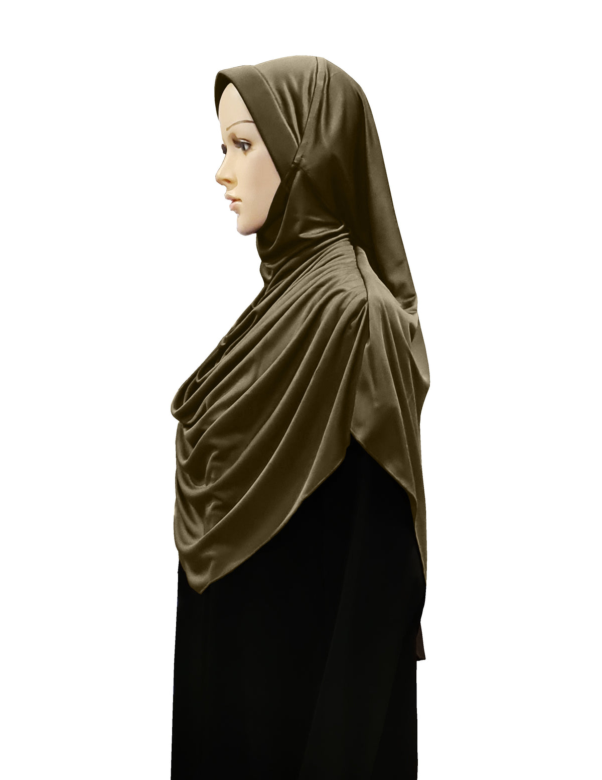 Modest Women's Fleeted Stylish Feel Good Fabric FAEEZAH Hijab Olive