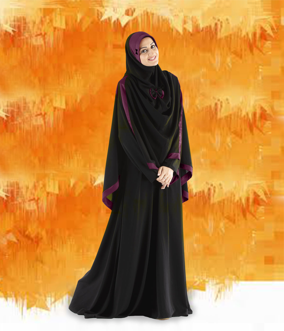Modest Women's Stylish Soft Rich Crepe Long Hijab GHANIA KHIMAR