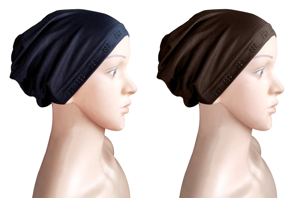 Mehar Hijab Women's Hair Bonnet SD Cap (set of 2)