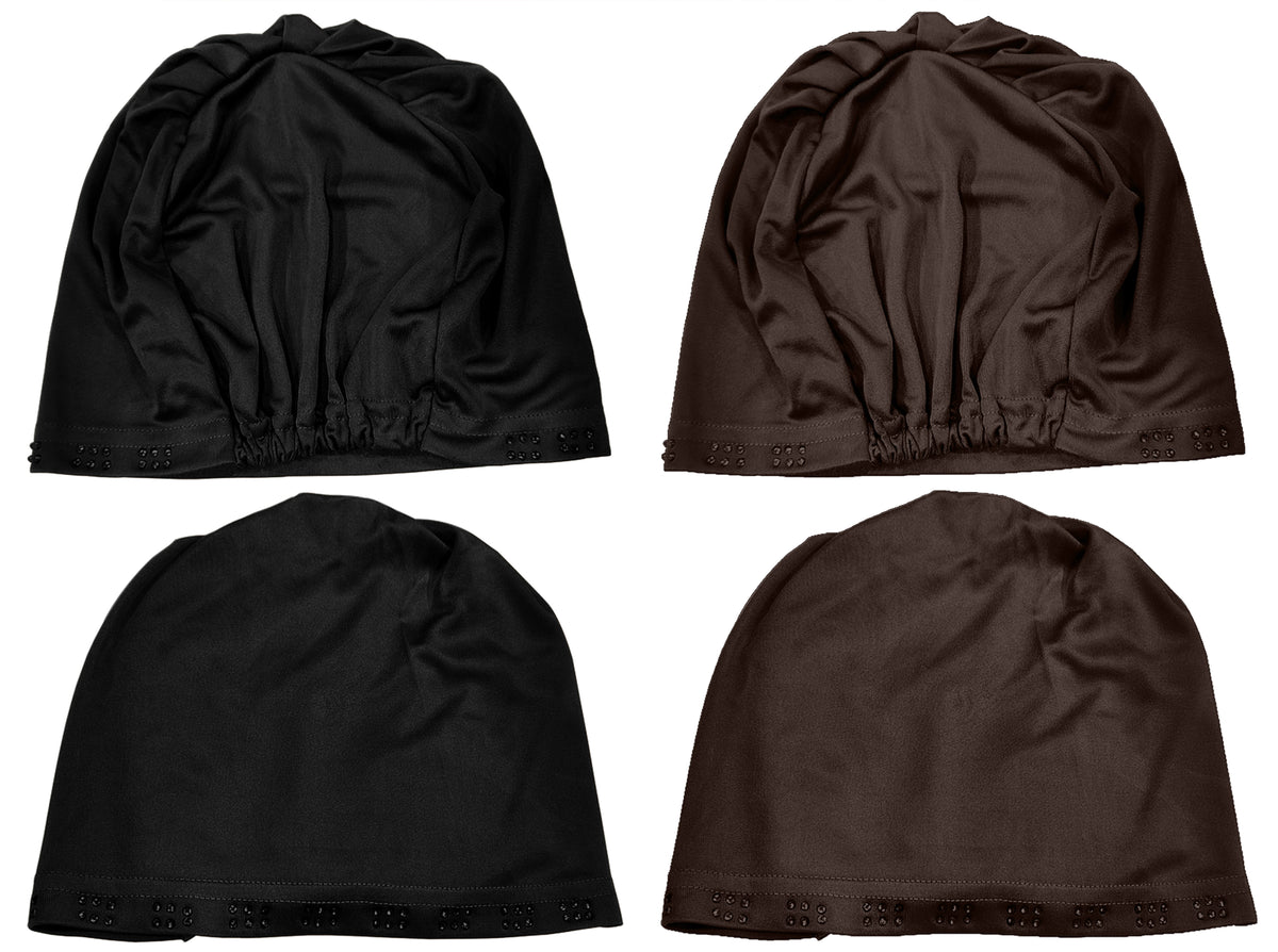Mehar Hijab Women's Hair Bonnet SD Cap (set of 2)