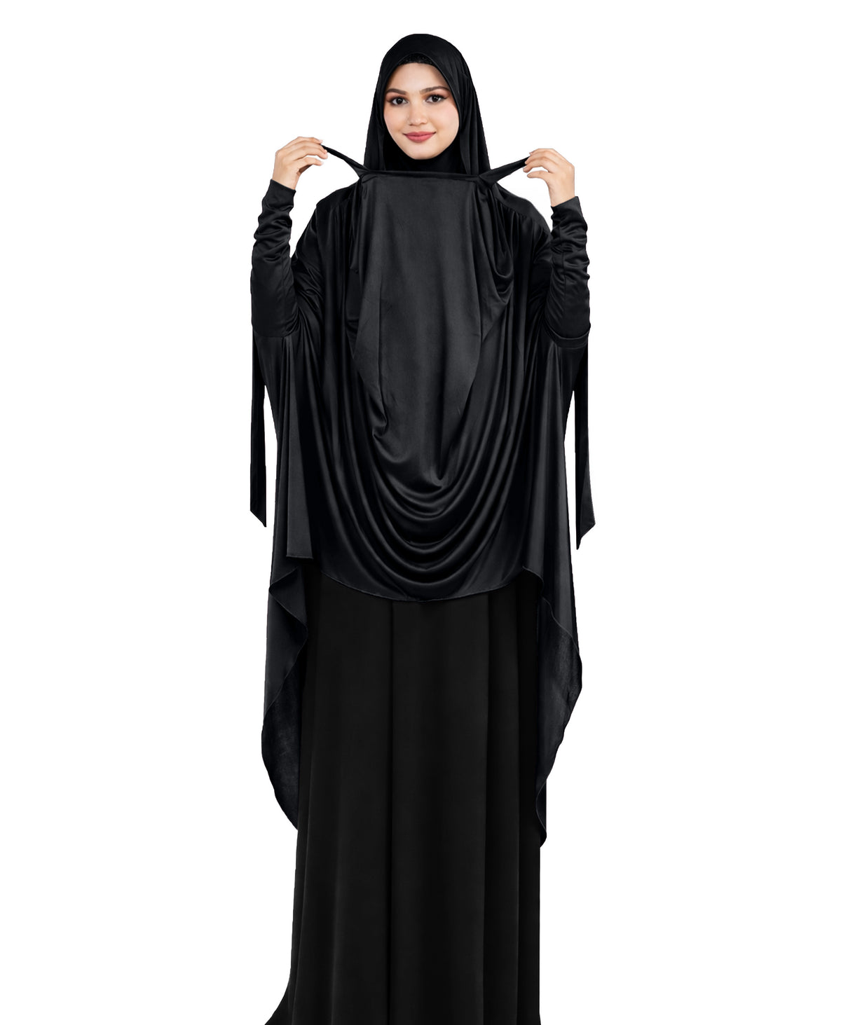 Mehar Hijabs Safia Face Mask Long Hijab for Women – Full Coverage Khimar with In